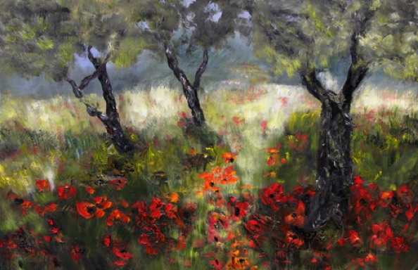 Countryside in Bloom  (24"x36")
SOLD at auction in 2009
Leslie Hindman Auctioneers, Chicago