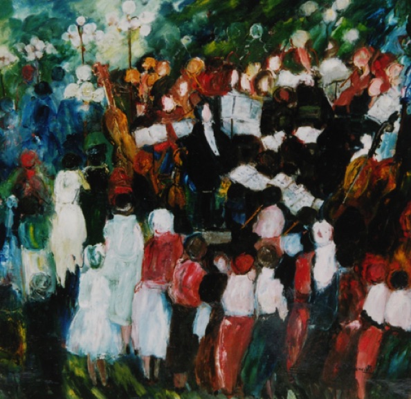 Concert in the Park
SOLD at auction in 1999
Detroit Opera House private gala