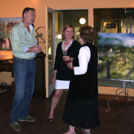 Gallery owner, Emir Bezdrob, with guests