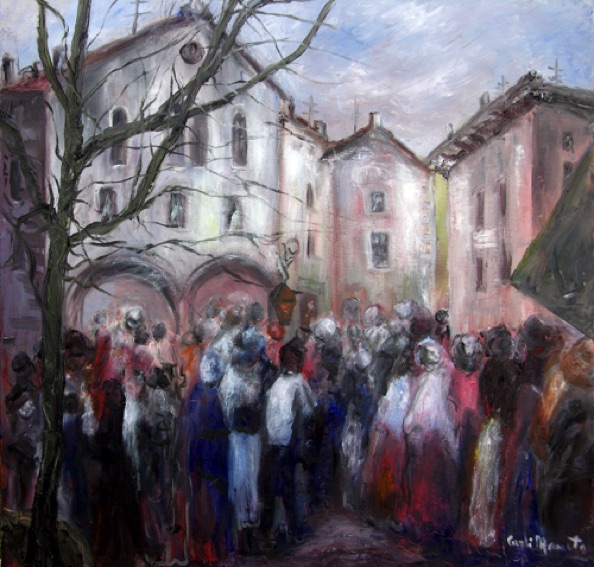 Life in the Piazza (24"x24")
#1214