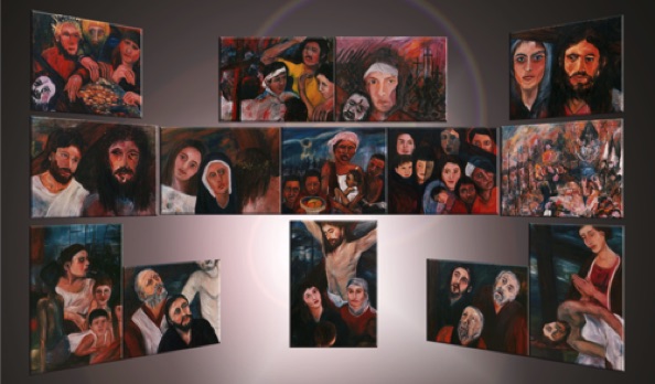 Faces of Redemption
(14 paintings)
Catholic Archdiocese Collection
Church of Corpus Domini, Bolzano, Italy