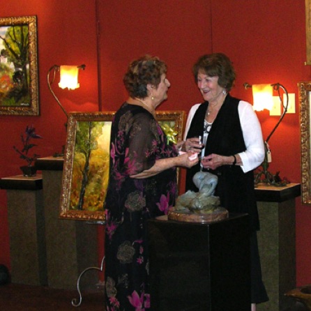 Carla Carli Mazzucato with art patron, Fausta Vitali