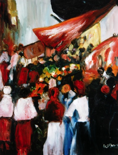 Market in Palermo (30"x24")
#9435