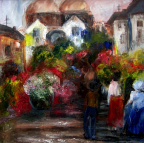 Market in Bloom (20"x20")
#1415